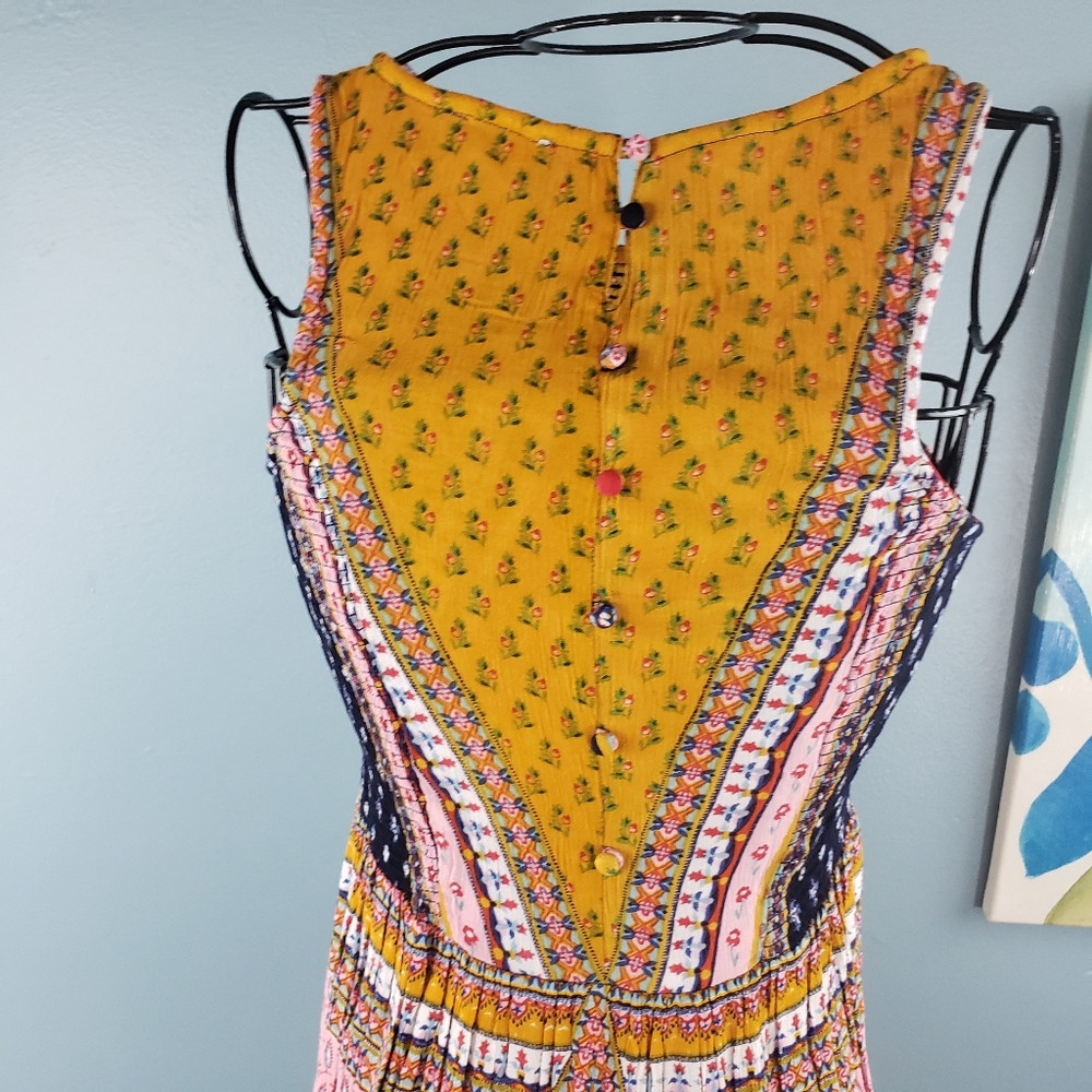 BOHO Patrons of Piece patch work rayon dress sz M - Picture 11 of 15